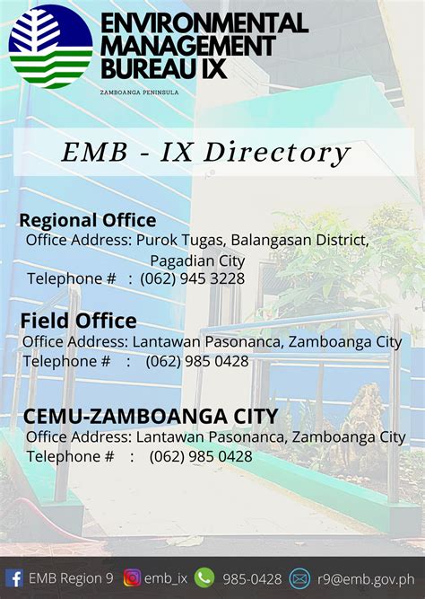 emb region 1|EMB Regional Support Directory .